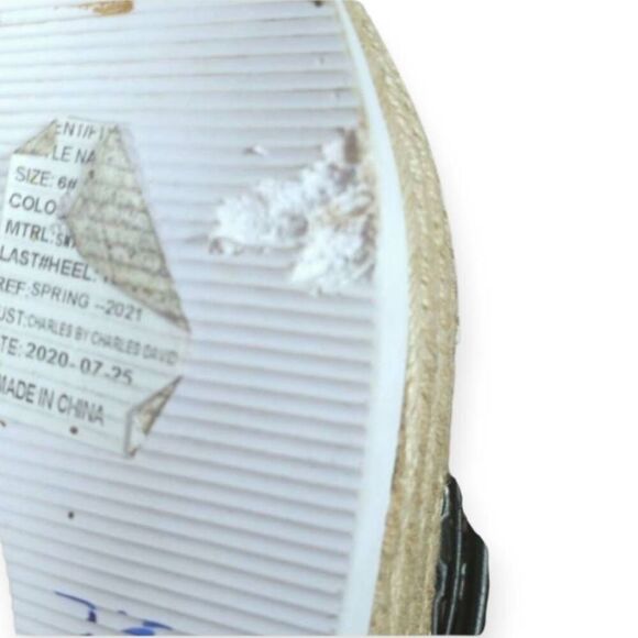 CHARLES BY CHARLES DAVID SKY BLUE SNAKE PRINT ESPADRILLS SZ.6 EUC - Picture 11 of 11